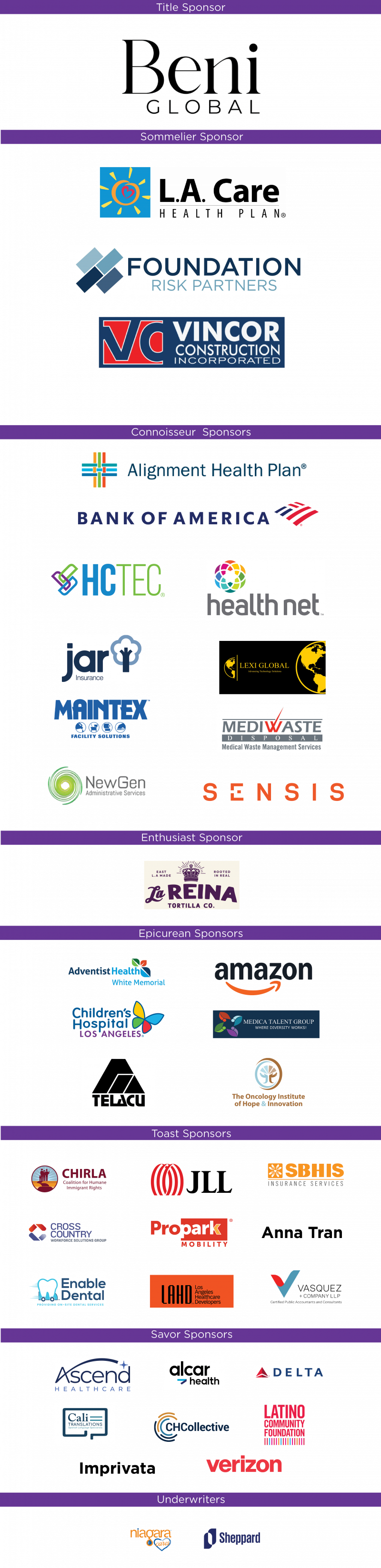 2026 ELAMN Sponsor logos