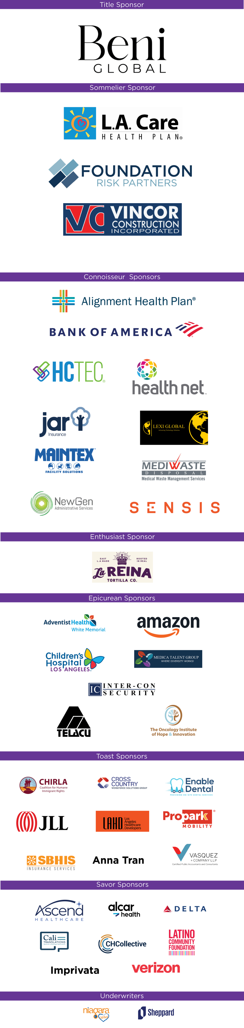 East Los Angeles Meets Napa sponsor logos
